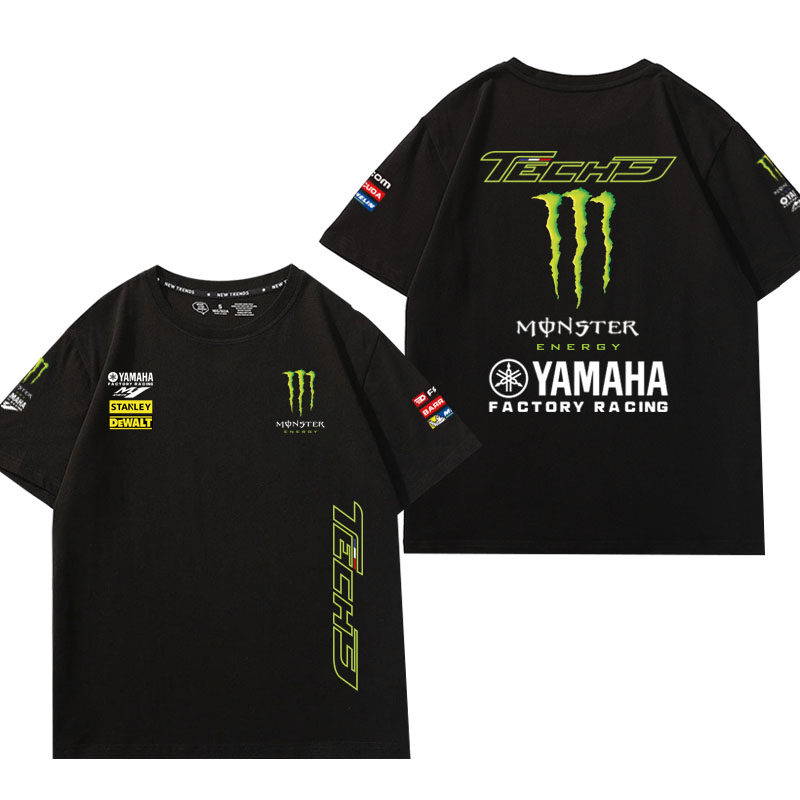 雅马哈短袖T恤男女同款YAMAHA摩托车骑行服赛车服纯棉圆领半袖夏