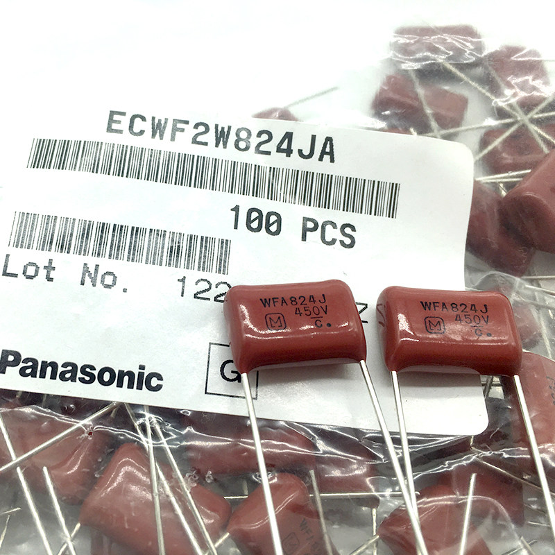 松下 Panasonic CBB薄膜电容ECW 0.82uf 824 820nf 450v WFA 15MM