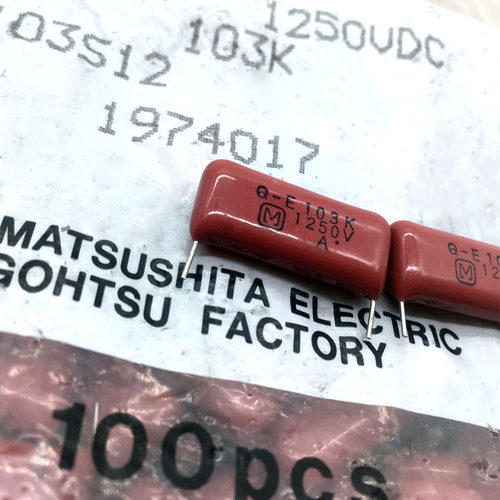 松下Panasonic薄膜电容 1250v 0.01UF 103 10nf 1.25kv 1kv 1000v