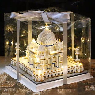 中国积木泰姬陵微颗粒大人高难度建筑城堡立体拼装图益智成年玩具