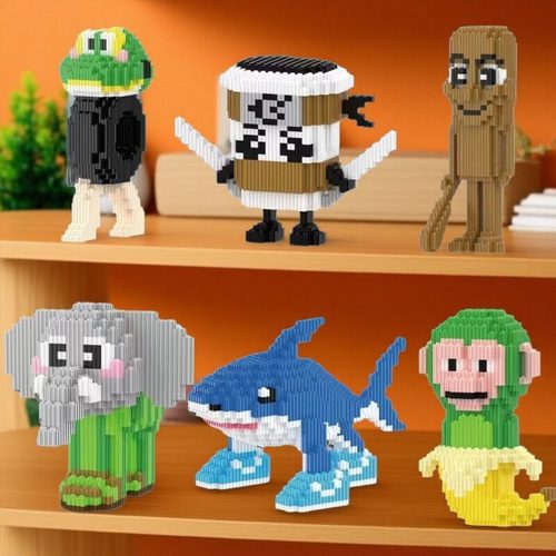 爆款山海经木棍人合体积木