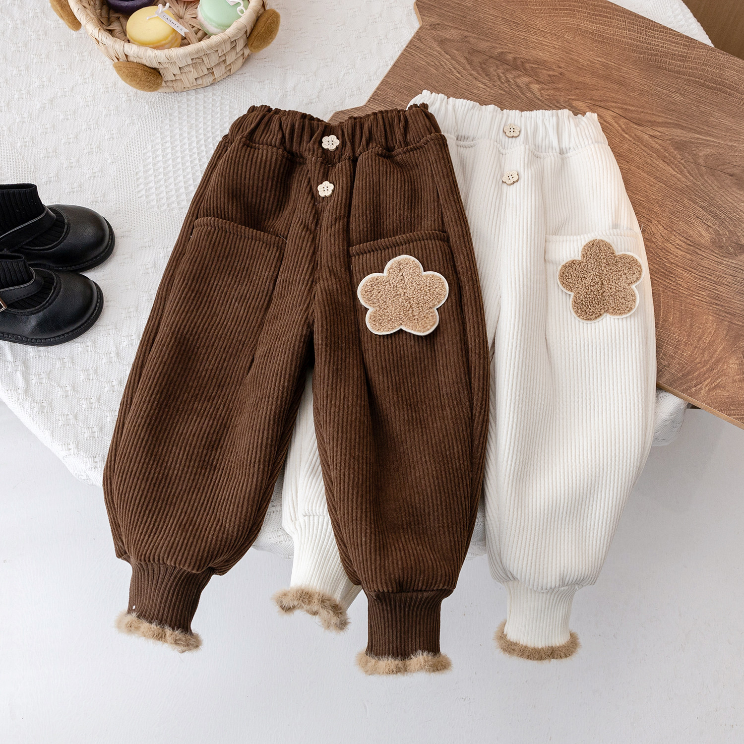 长裤灯芯绒束脚裤加厚保暖潮裤子