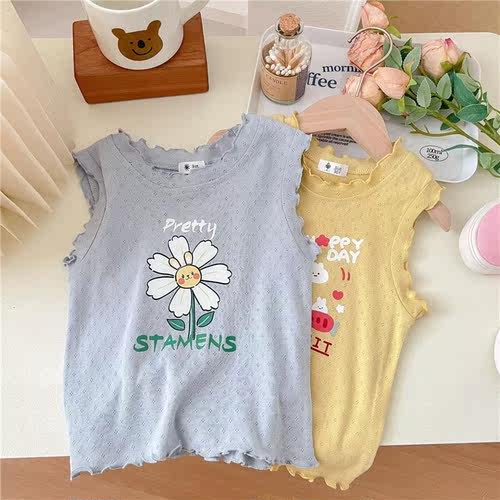 纯棉卡通动漫夏季草莓熊背心吊带