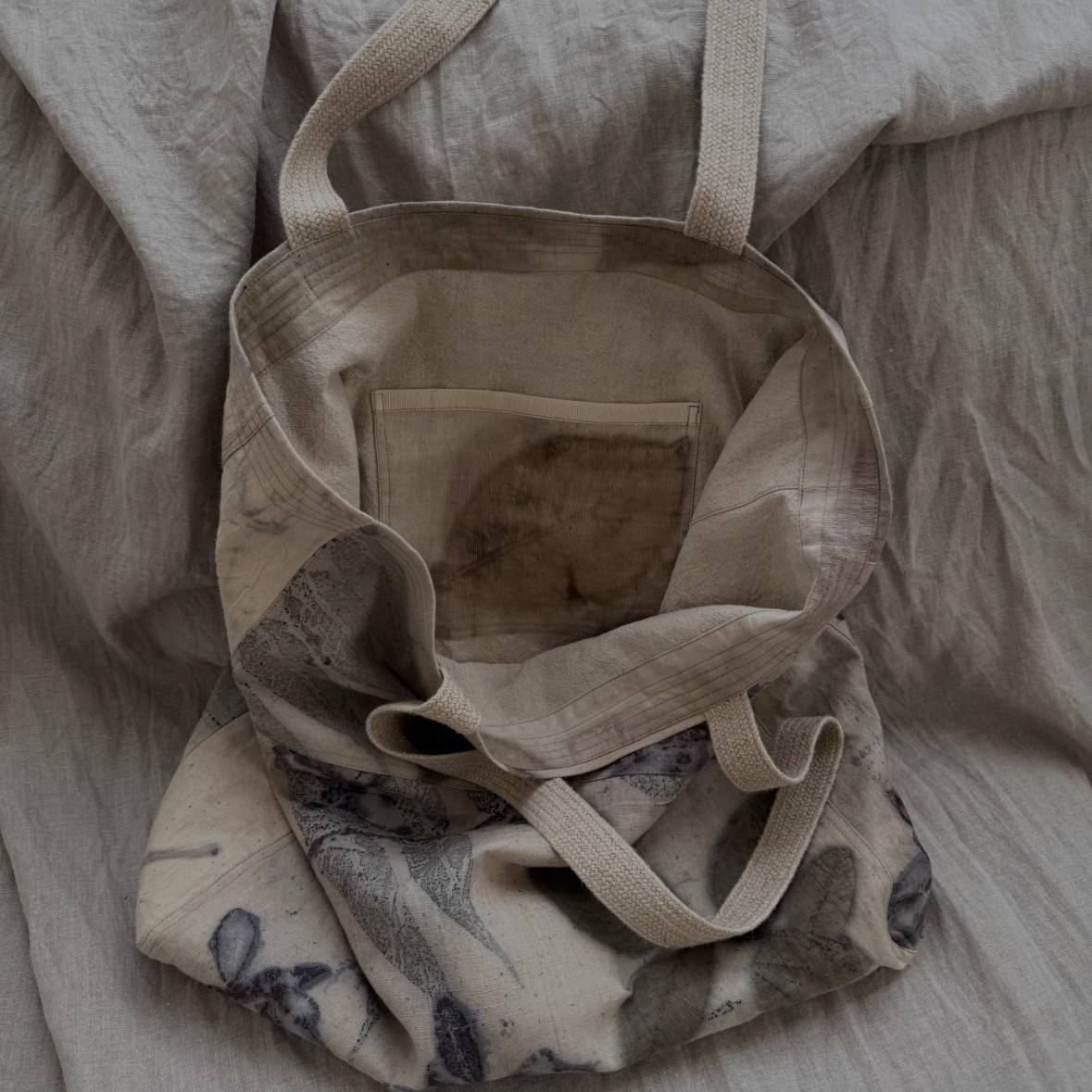 2025新款复古文艺百搭棉麻扎染休闲简约帆布包大容量高级感单肩包