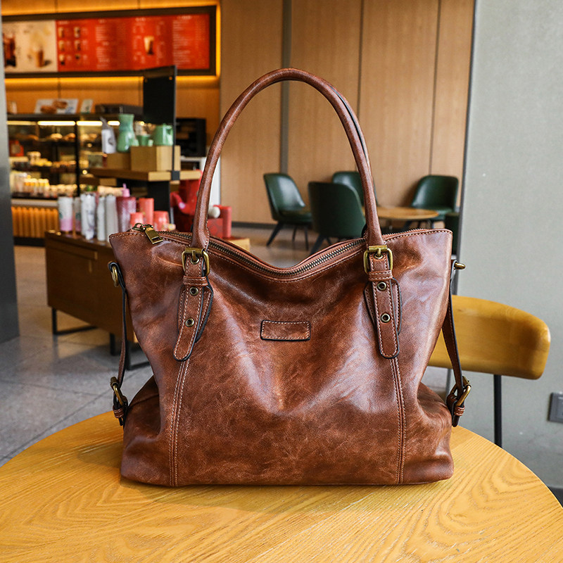 2026真皮托特包女包大容量通勤单肩包高级感复古白搭手提包休闲,箱包皮具/热销女包/男包,单肩包,淘宝优惠券,粉丝福利购,淘宝优惠卷