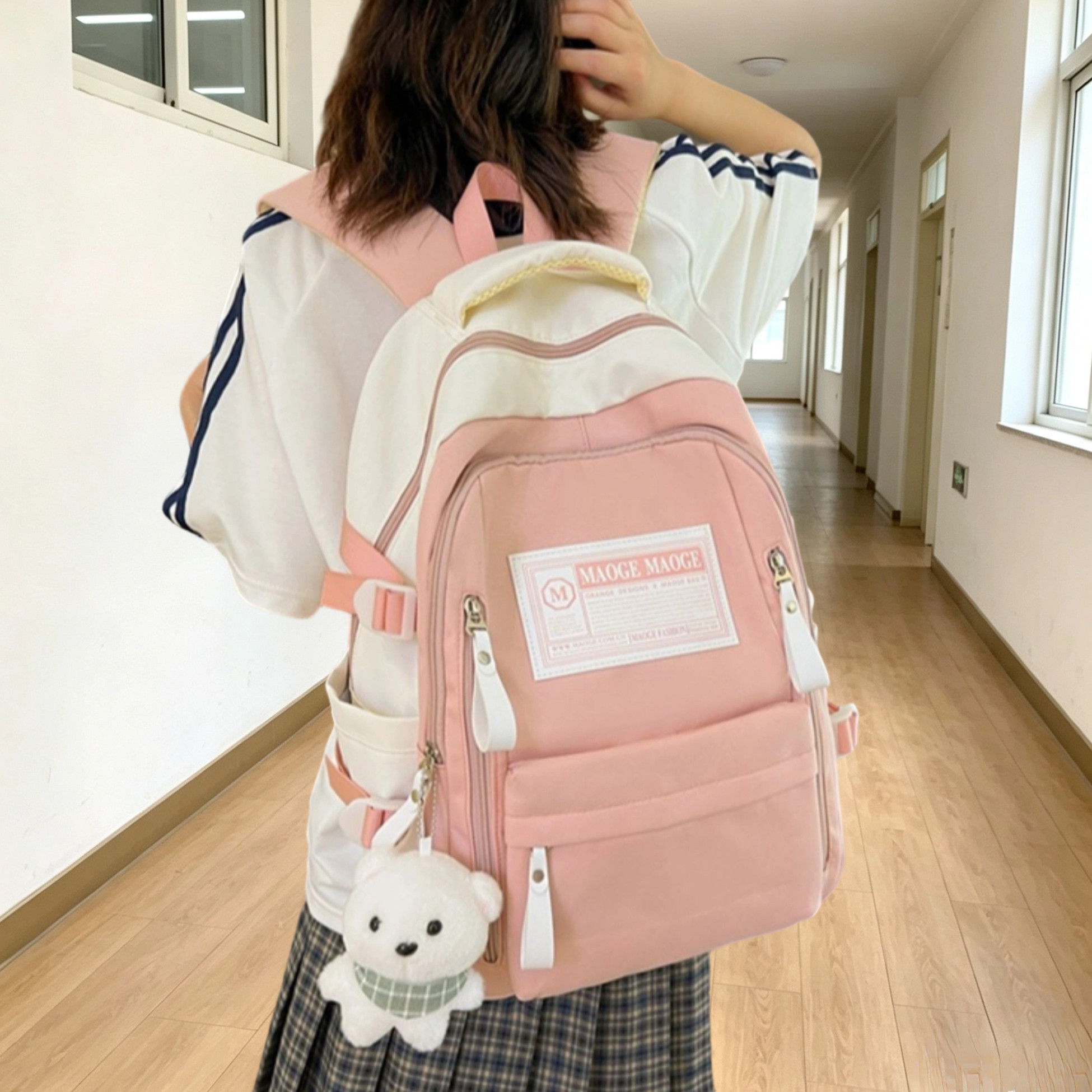 韩版大容量双肩包初高中大学生