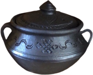 尼西黑陶纯手工制作家用砂锅（深）汤锅
