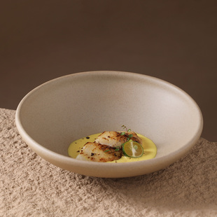 复古陶瓷面碗装汤的碗大号碗斗笠碗轻奢意面碗水果碗沙拉碗西餐碗