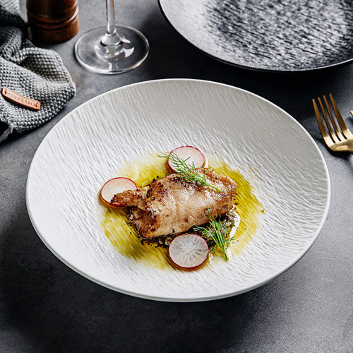 深盘陶瓷圆形岩石纹理