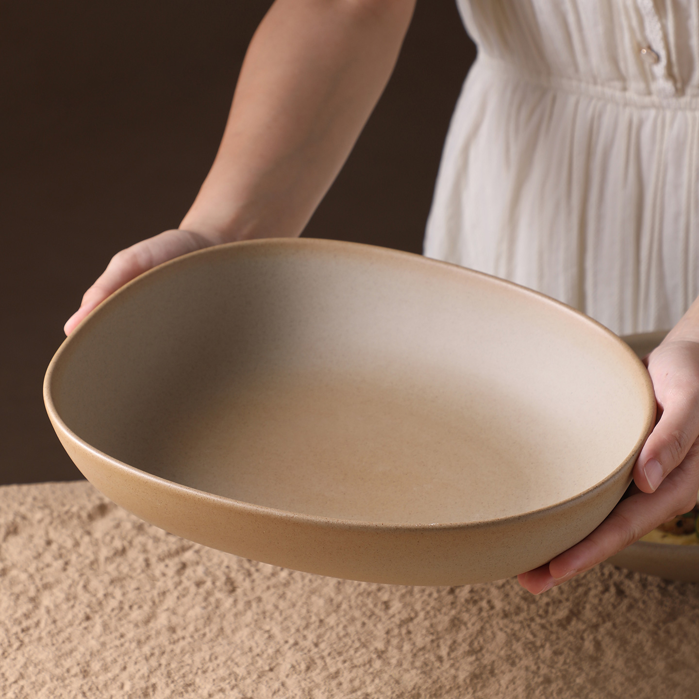 创意陶瓷碗水果盘大汤碗汤盆大号