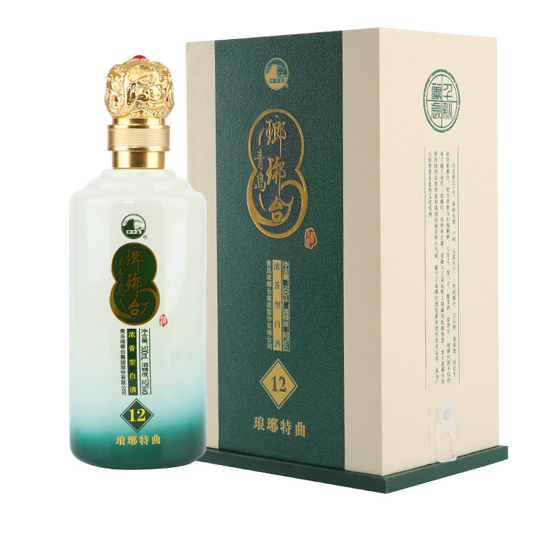 1瓶 山东青岛琅琊台酒琅琊特曲12浓香型52度白酒单瓶500ml礼盒装