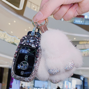 奔驰e300l钥匙套新款c260l包a200l扣glc260l改装e260l车女士专用