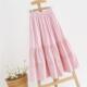 温柔a字伞裙粉色少女甜美高腰显瘦半身裙女2026春夏季 长裙子 新款