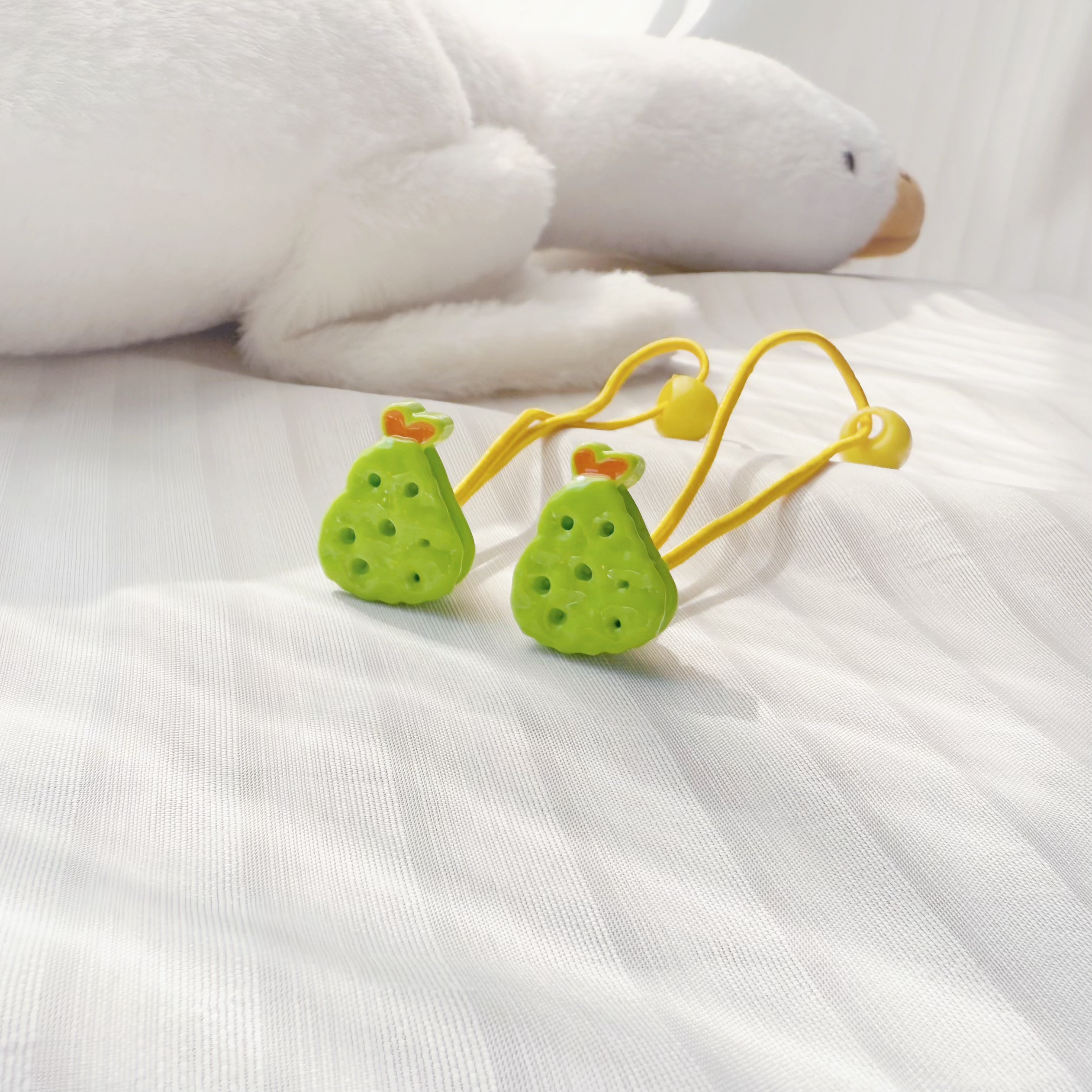 满19包邮水果饼干立体发圈韩版绕绕靓丽双马尾扎头绳女童发饰皮筋