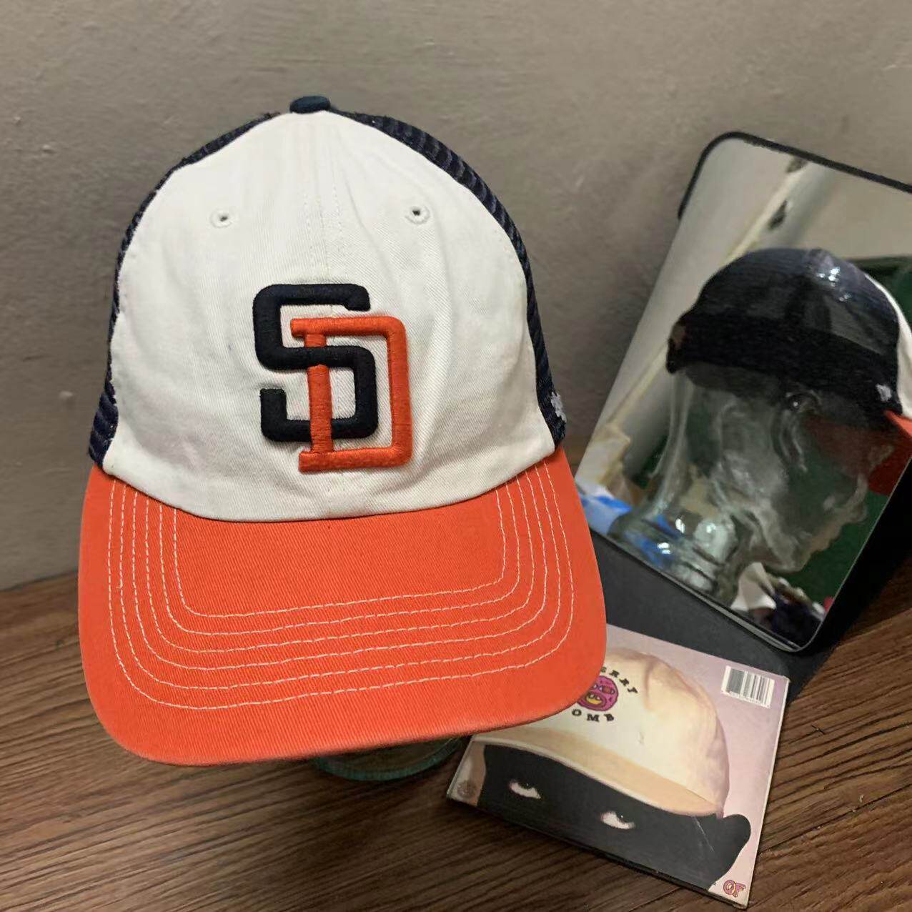 55-59cm elastische uneinstellbare Netz kappe Baseball kappe American Retro Nischen atmungsaktive Wassermelone Hut Shop S9