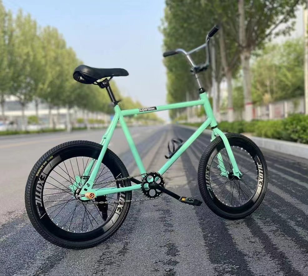 爆改死飞翘头自行车20寸小轮简约轻便山地车男女高颜值公路车