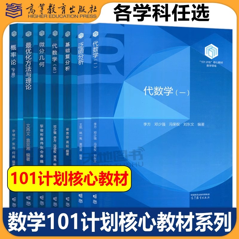 任选/数学101计划核心教材 泛函分析王凯最优化方法与理论文再文基础复分析崔贵珍微分几何黎俊彬代数学邓少强李方高等教育出版社