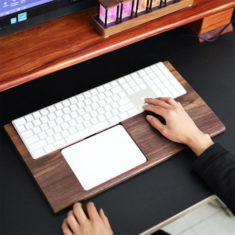胡桃木妙控板底座 苹果键盘托 妙控键盘手托支架护腕垫触摸板平替