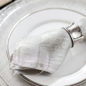 独家设计真丝餐巾 席巾 酒店样板房 餐桌摆件 软装饰品