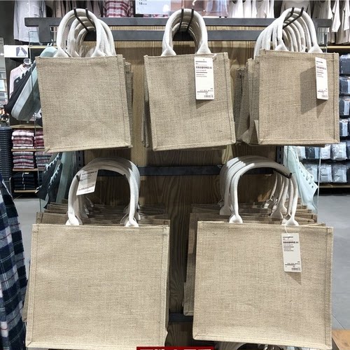 无印良品黄麻包复古i防水环保