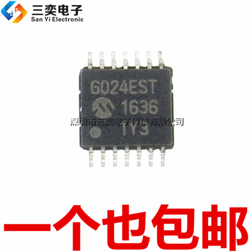 原装正品 MCP6024T-E/ST 丝印:6024EST/6024E TSSOP-14贴片放大器