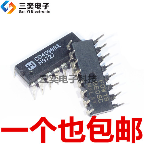 CD4098BE HCF4098BE DIP-16直插 多频振荡器IC 原装正品 三奕电子