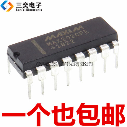 原装正品 MAX202CPE MAX202EPE+ DIP-16直插 RS232数字信号处理器