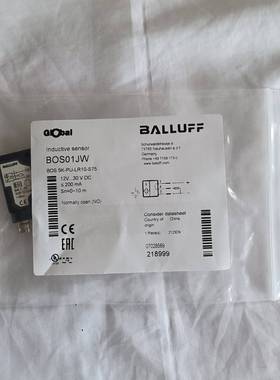 全新巴鲁夫BALLUFF接近开关，型号BOS01JW，德国