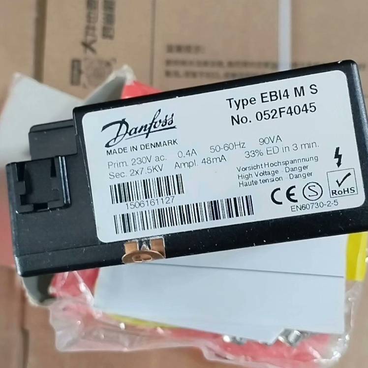 Danfoss丹佛斯点火变压器EBI4 MS，型号052F4