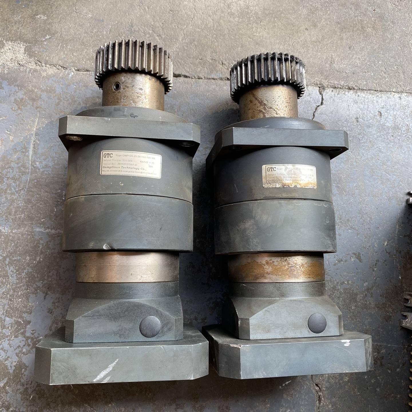 三菱伺服电机拆下的GTC减速机 GNP120-35-24-1