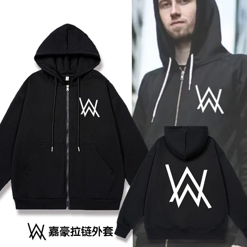 秋冬季艾伦沃克嘉豪同款战衣DJ潮faded拉链连帽卫衣外套衣服棉