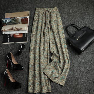 歐韓貨秋冬花色休閑褲 今年流行爆款 直筒磨毛闊腿褲 女 子女2025新款