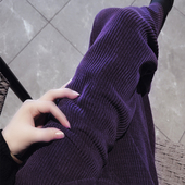 显瘦裤 休闲裤 灯芯绒直筒裤 子女裤 紫色殴棉绒阔腿裤 女2025秋冬新款