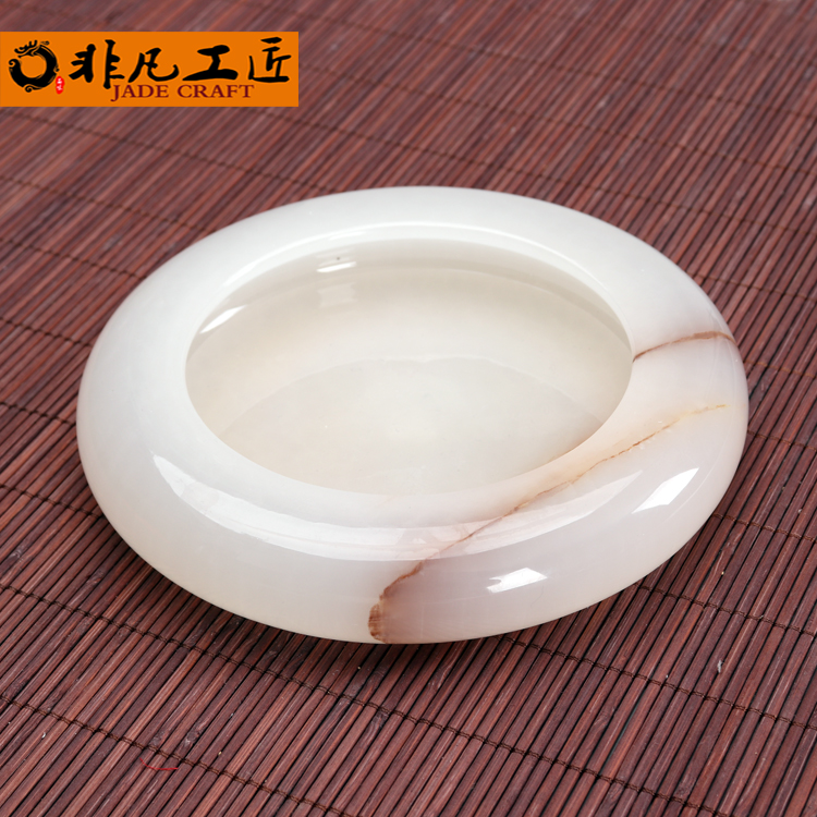 天然玉石烟灰缸现代中式客厅