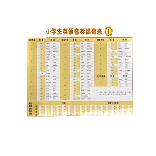 小学生英语音标速查表 浙江教育出版社 轻松学英语 快乐学音标 快速查询表格幼儿英语启蒙教材零基础学英文幼儿英语音标发音教材