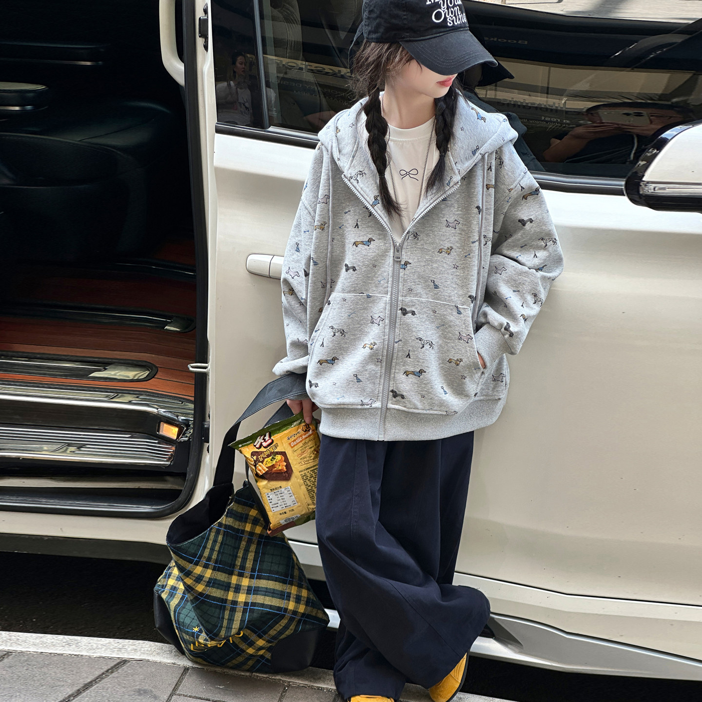 女童卫衣外套春秋2025新款儿童秋装连帽开衫衣服女孩大童洋气上衣