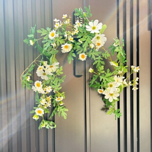 仿真花藤条藤蔓穿衣镜装饰墙面遮挡空调管吊顶装饰灯花绿叶缠绕