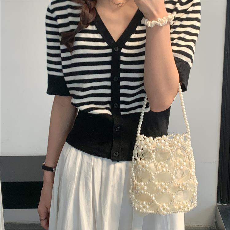 法式镂空手提包自制手工包包串珠diy材料包珠子编织包珍珠包