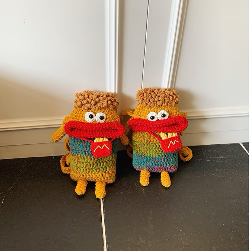 丑萌香肠嘴手机包成品手工编织diy可爱斜挎包零钱包钩针包包礼物,服饰配件/皮带/帽子/围巾,DIY编织材料包,淘宝优惠券,粉丝福利购,淘宝优惠卷