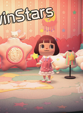 动森1.9.0 动物森友会 新 三丽鸥联动 LittleTwinStars双子星家具