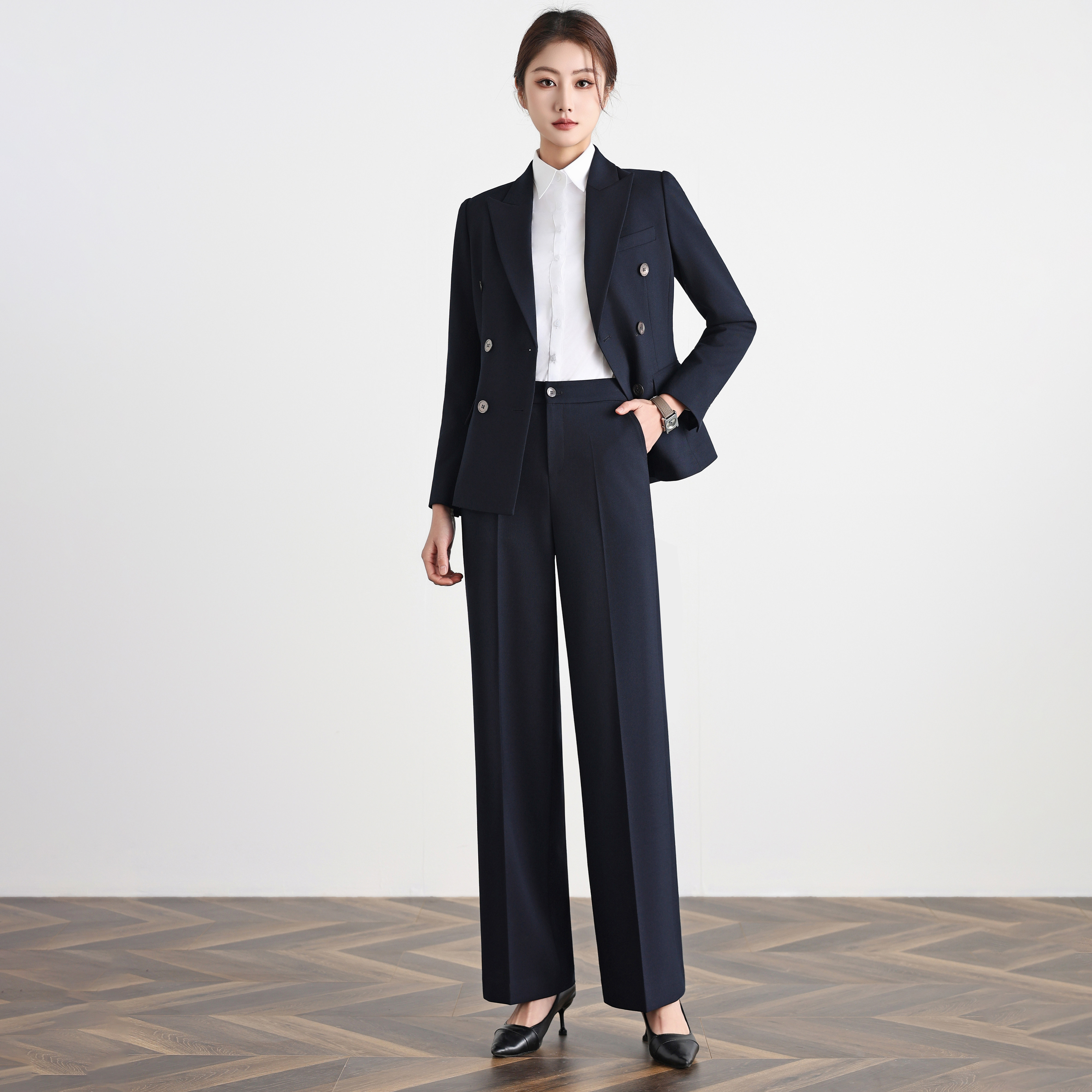 西装套装女2026春秋时尚气质职业套装上班通勤面试西服正装工作服