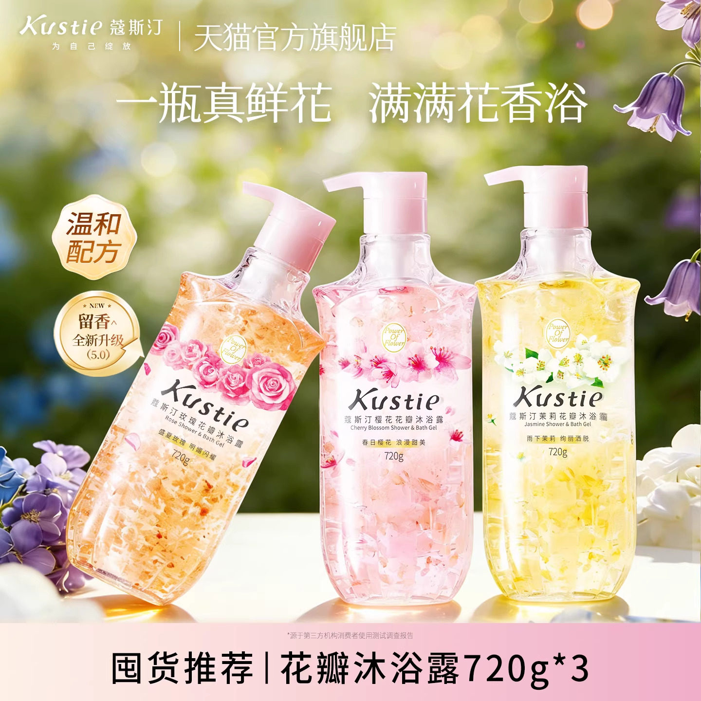 【烈儿宝贝直播间】蔻斯汀樱花花瓣沐浴露正品720gX3
