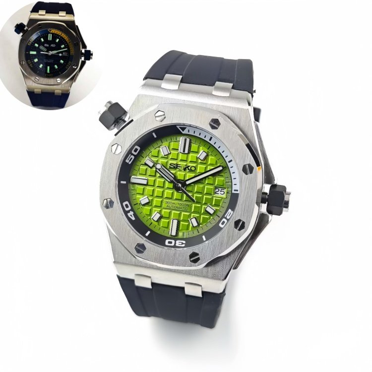 thumbnail for NH35 Dial Farmhouse Oak Literal Modified Green Luminous Surface Mechanical Watch NH36 Watch Accessories 30mm