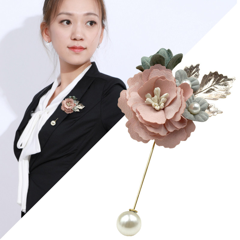 七彩格子（饰品）韩版饰品开衫毛衣外套大别针西装胸花胸针H0175