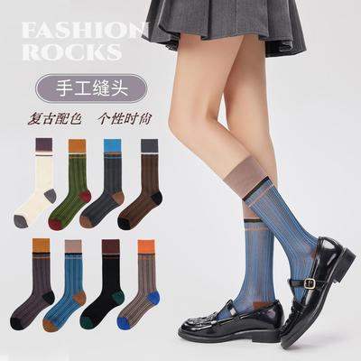 春夏薄款玻璃丝袜子女小腿袜
