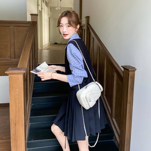 现货 小个子格子衬衫加背心裙两件套 2C512-7039-P175-控275图片