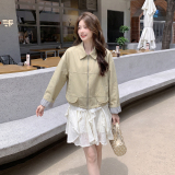 现货短外套女格子拼接2C512-7031K-P170-K265，女装短外套，昱喆服饰