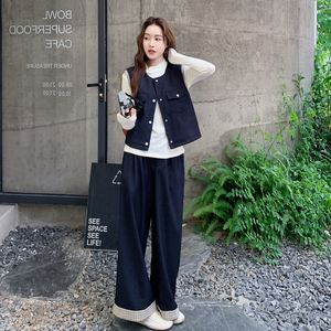 196现货 格子拼接时尚套装女三件套 1118ZQ新款 P195 控288，女装套装/套裙，昱喆服饰