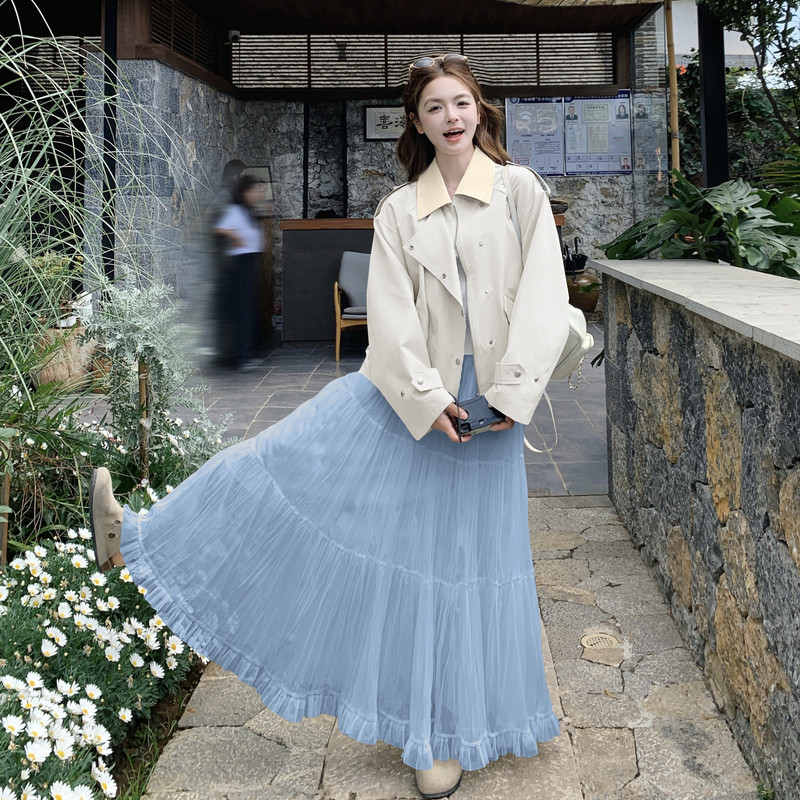 现货皮拼接短外套女2C512-7035-P165-控255,女装短外套,昱喆服饰