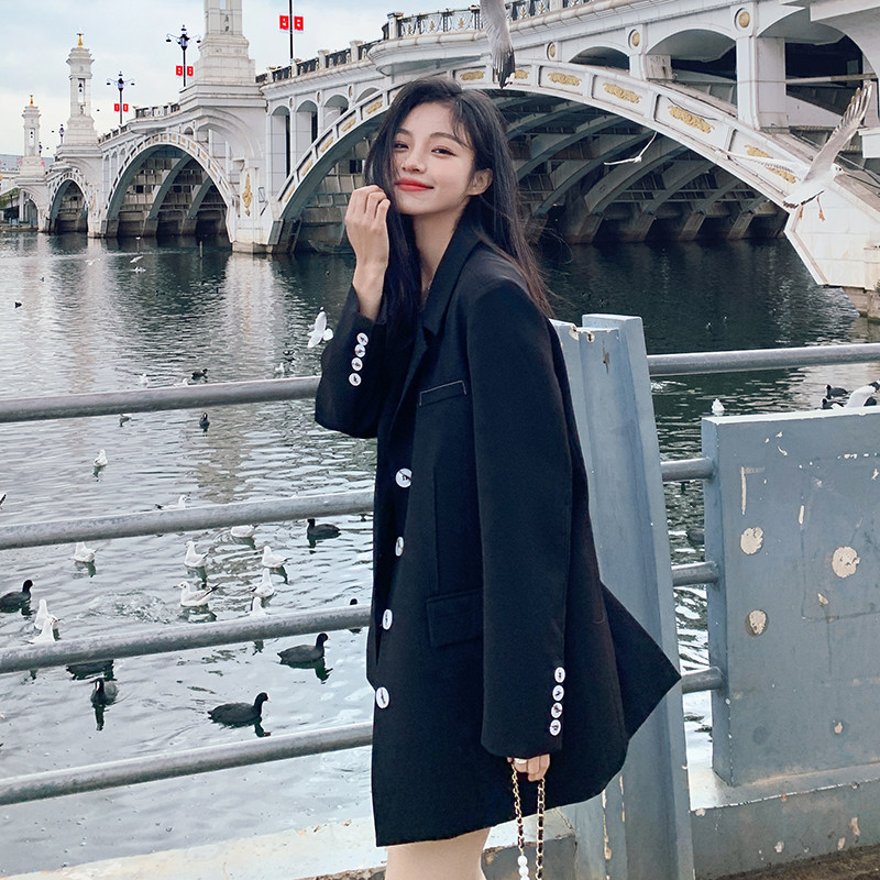 196现货黑色西装外套女A007新款P125控178提升质量,女装西装,昱喆服饰